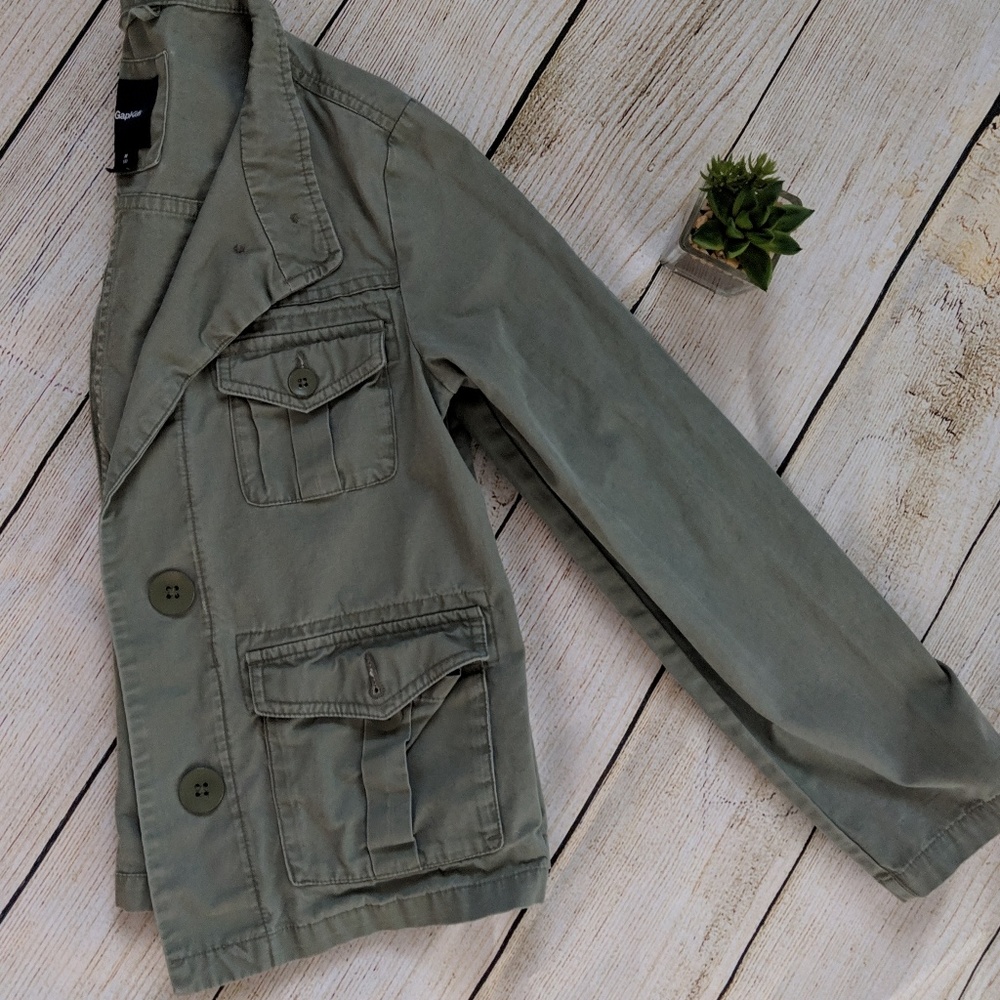 Gap Kids Army Green Jacket sz 8